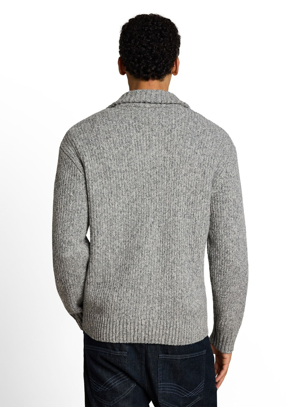 Relaxed Fit Strickjacke mit Reißverschluss