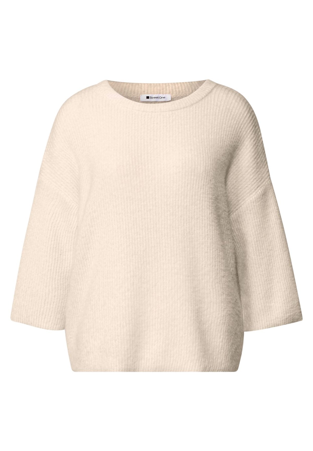3/4-Arm Pullover mit Rundhals