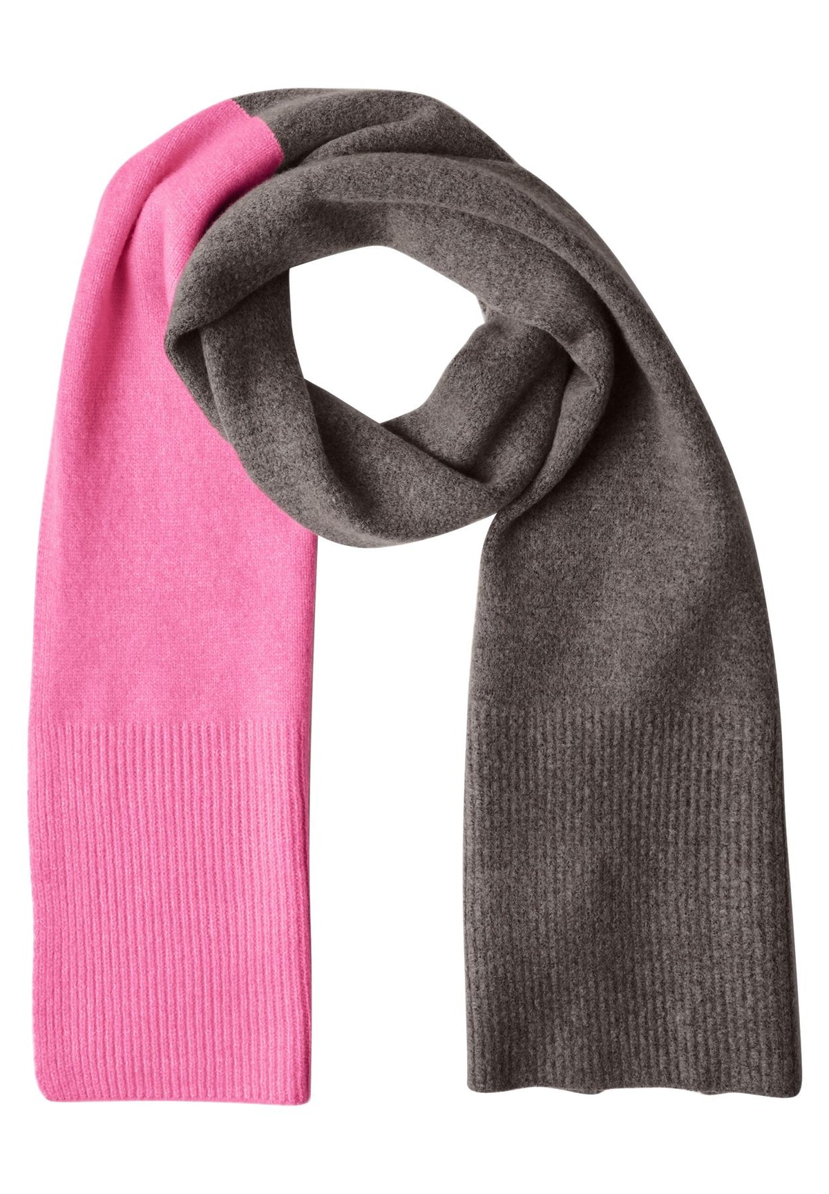 Feinstrick Schal im Colorblock-Look