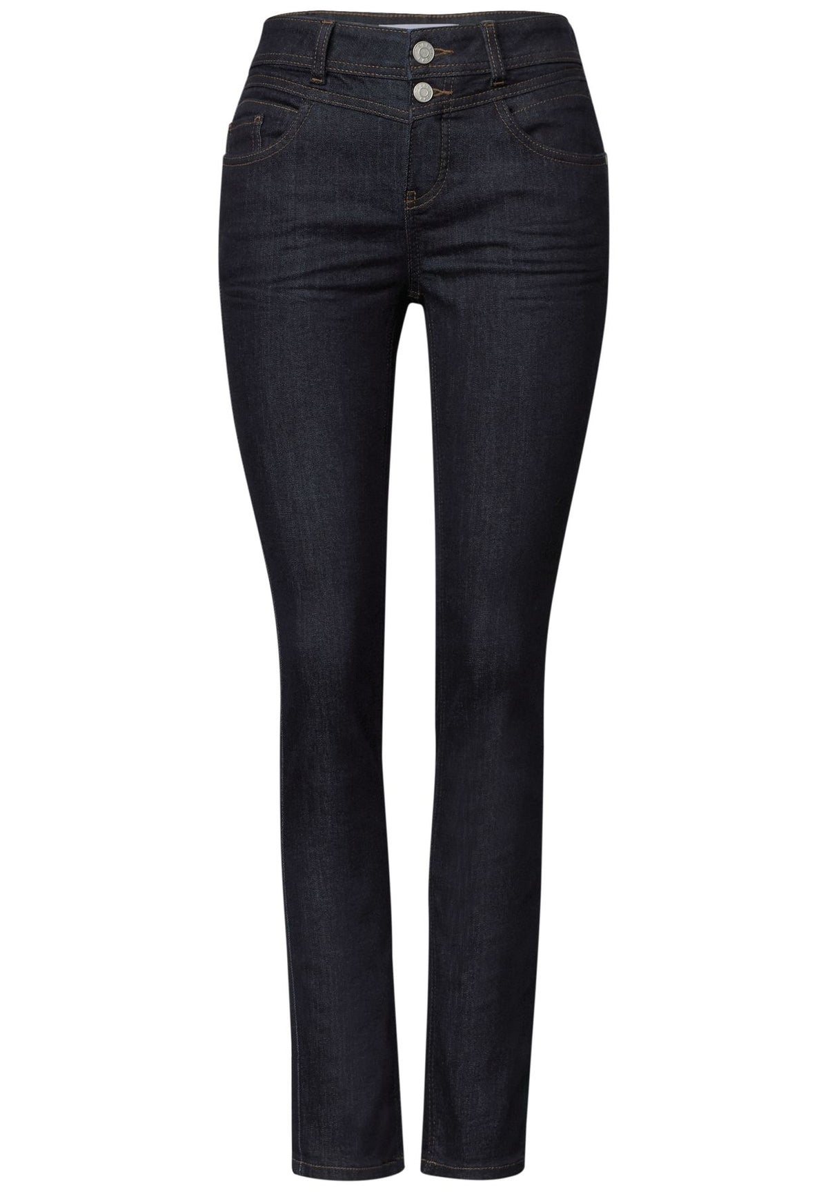 Mid Waist Slim Leg Jeans im Casual Fit