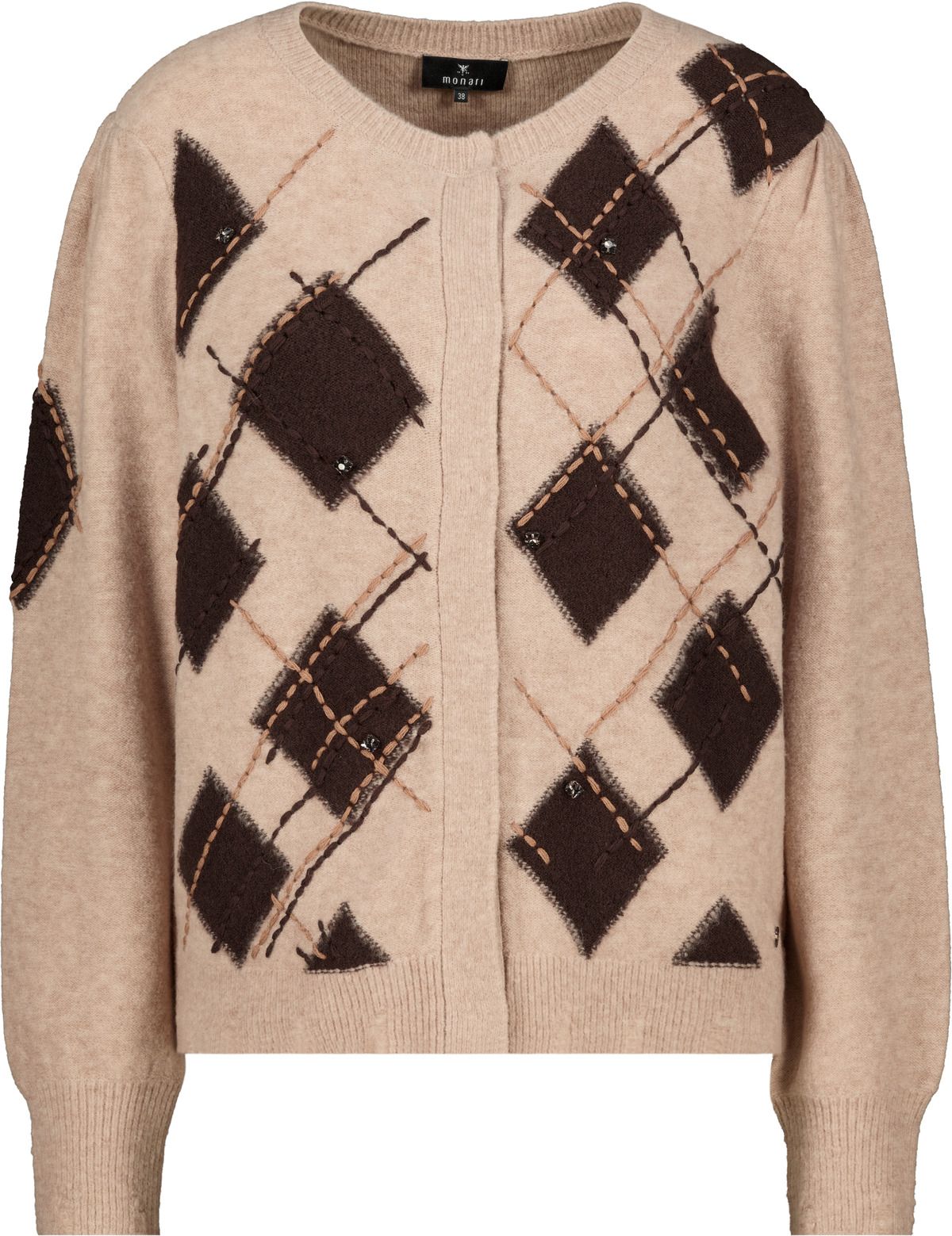 Strickjacke mit Rautenmuster