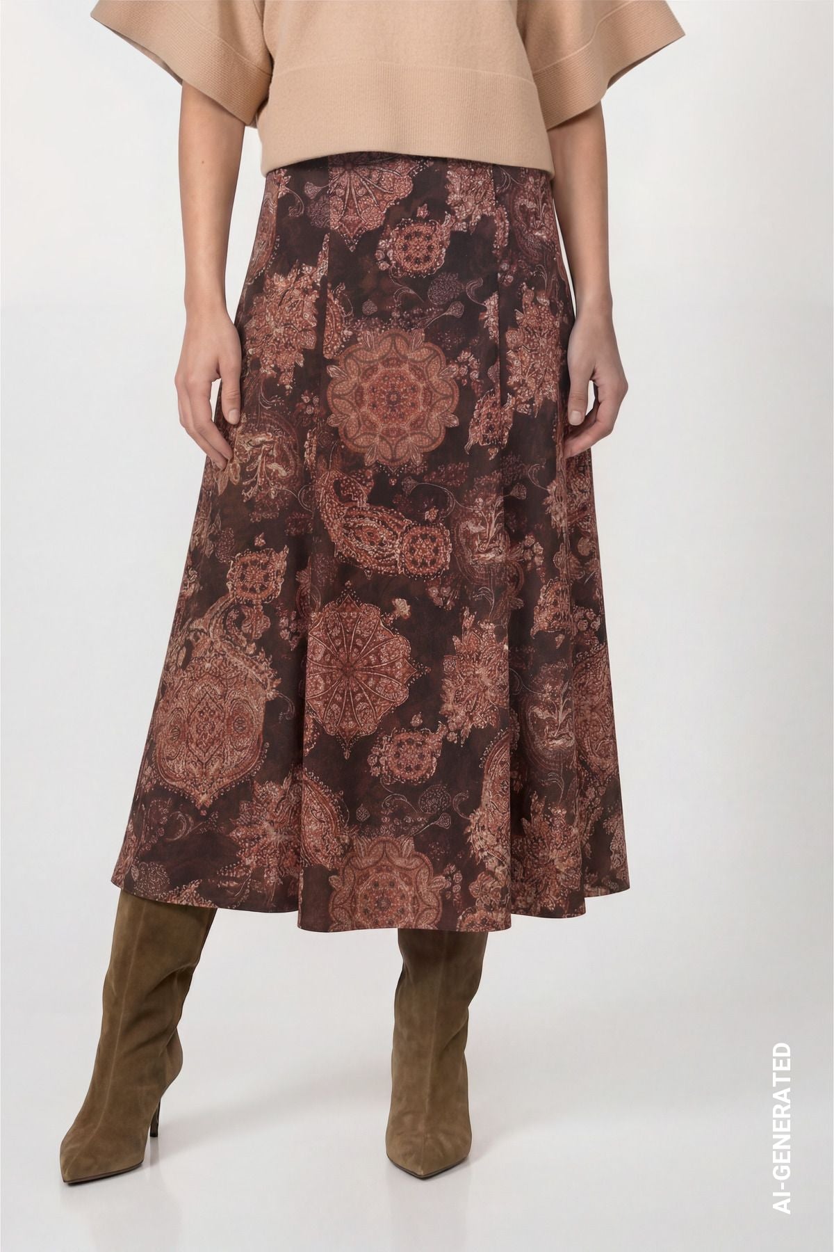 Rock mit Paisleymuster