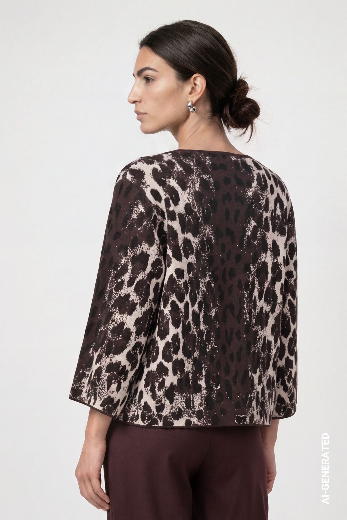 Strickpullover mit Leo-Jacquard-Muster