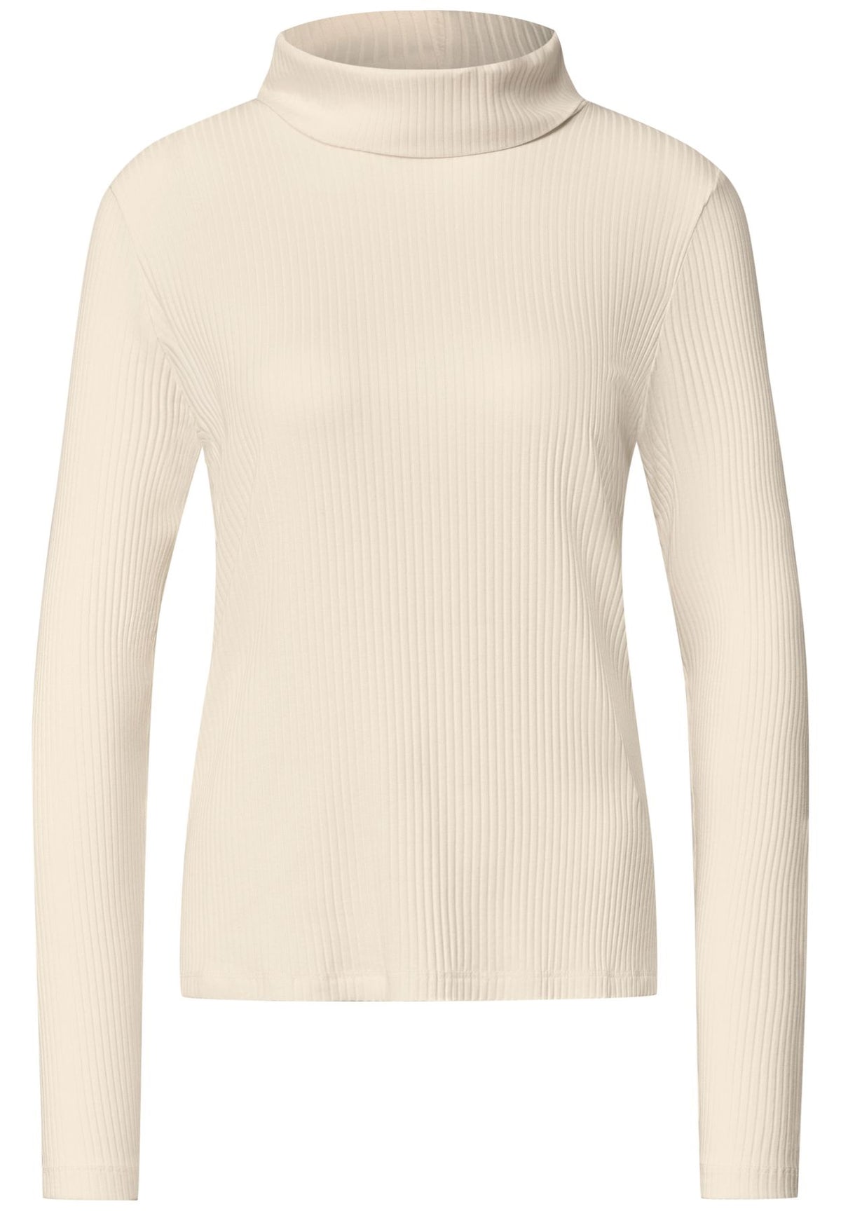 Basic Shirt in Unifarbe mit Rollkragen