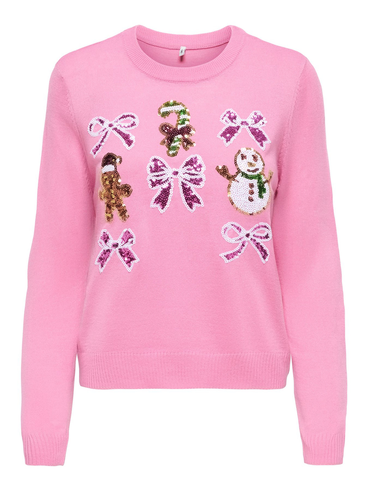 ONLXMAS SHINE MOTIVE LS O-NECK KNT