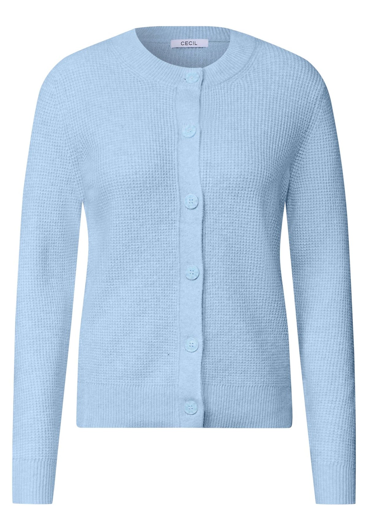Cardigan mit Rundhals und Knopfleiste