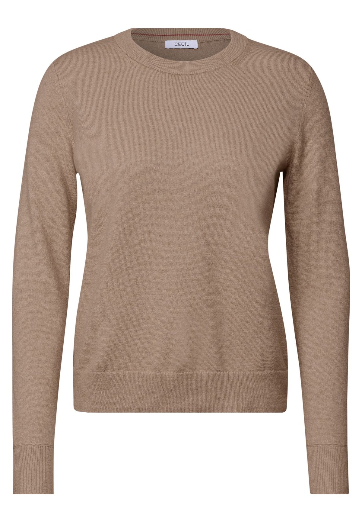 Pullover in Unifarbe mit Rundhals