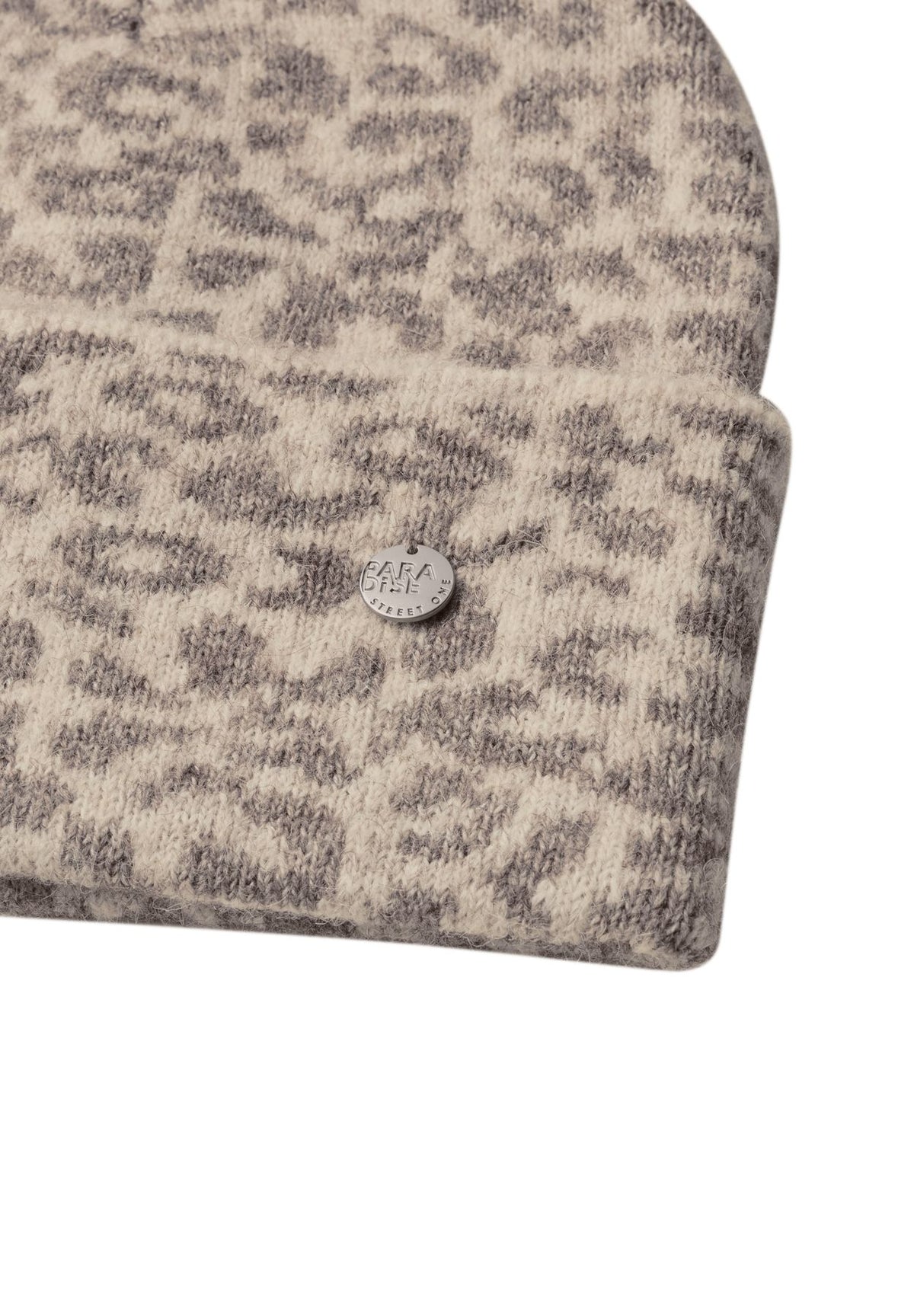 Jacquard Beanie mit Leo-Muster