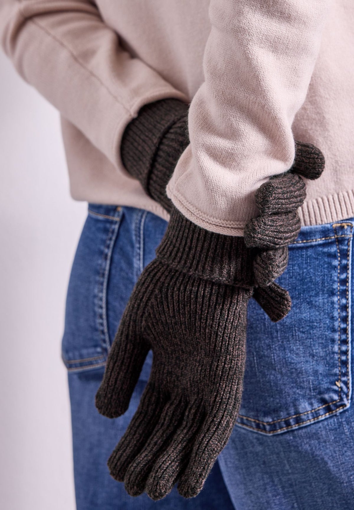 Handschuhe in Melange-Optik