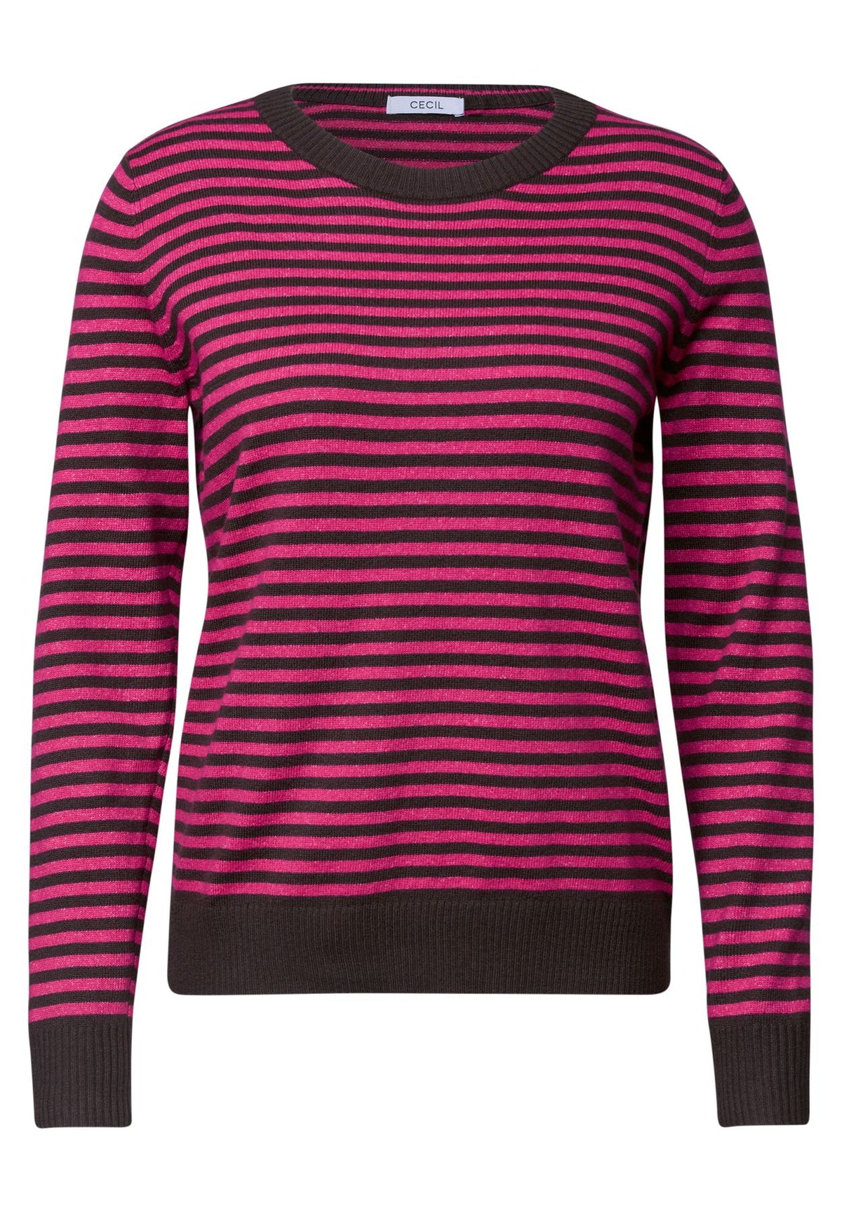 Pullover mit Rundhals und Streifen