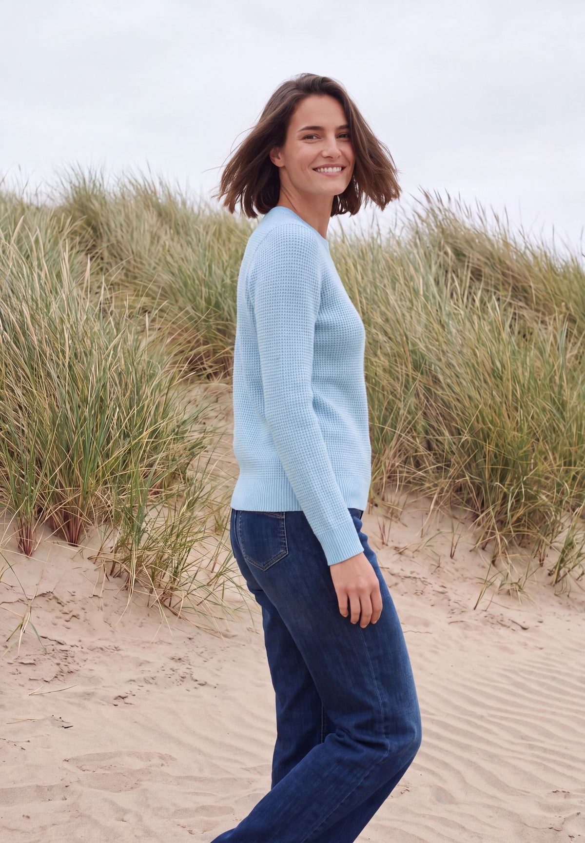 Pullover mit Rundhals und Struktur
