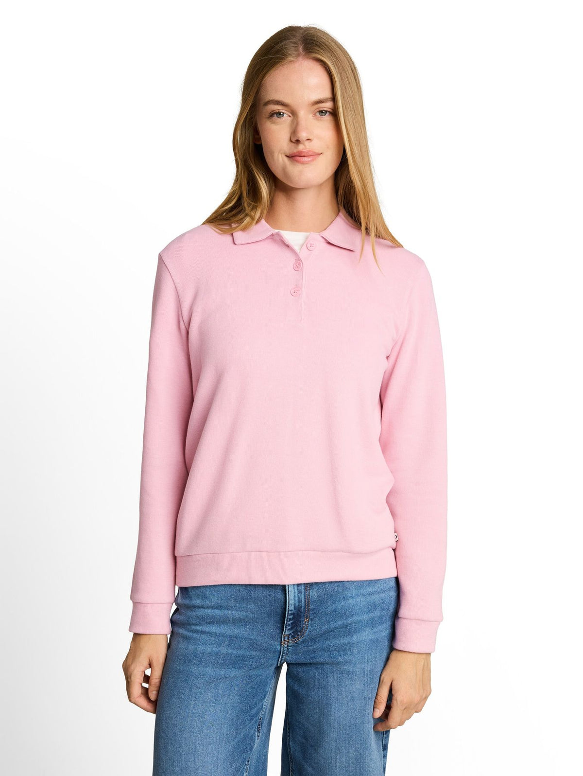 Cosy Sweatshirt mit Polokragen