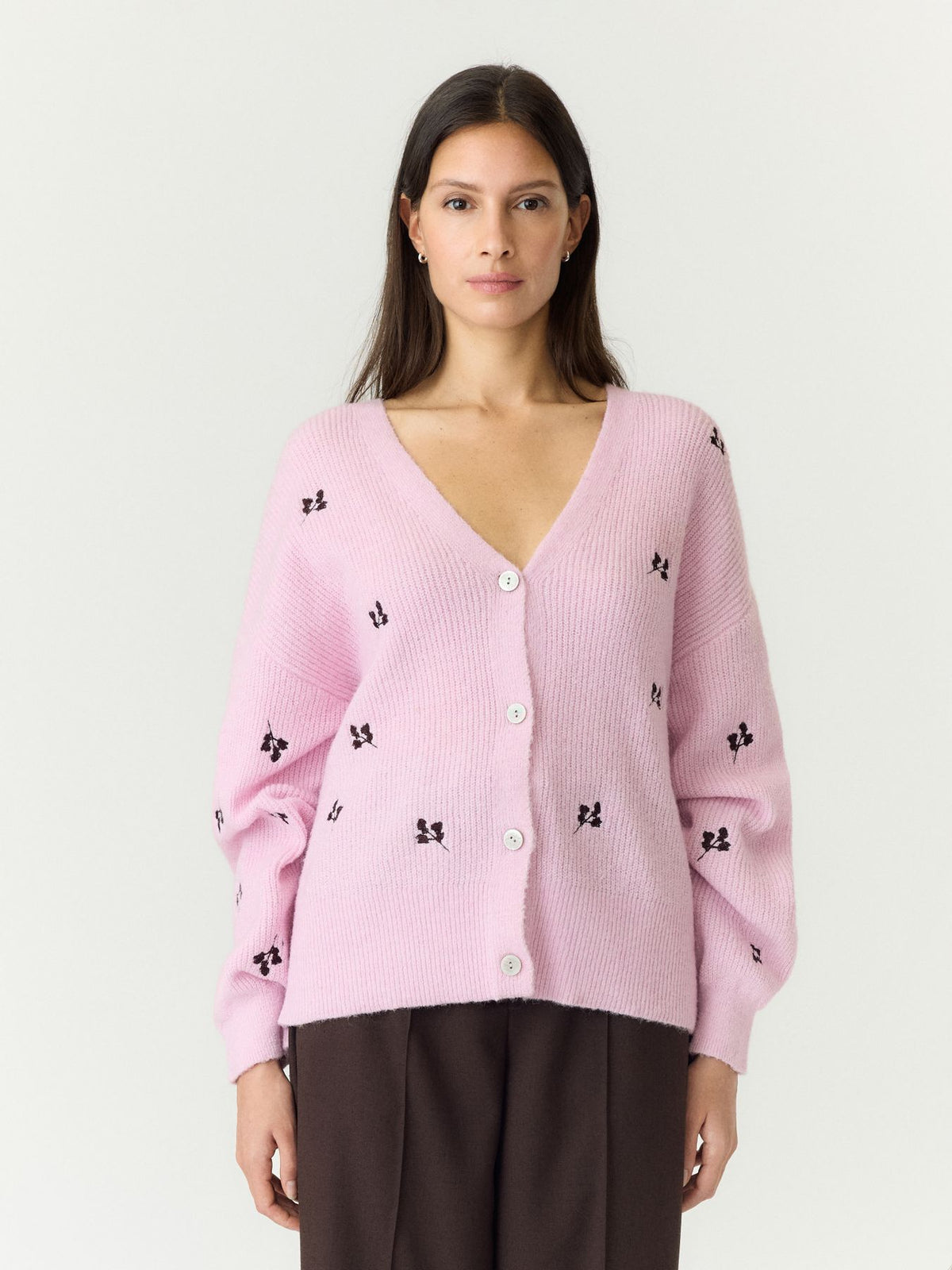 YASFLEUR LS KNIT CARDIGAN S. NOOS