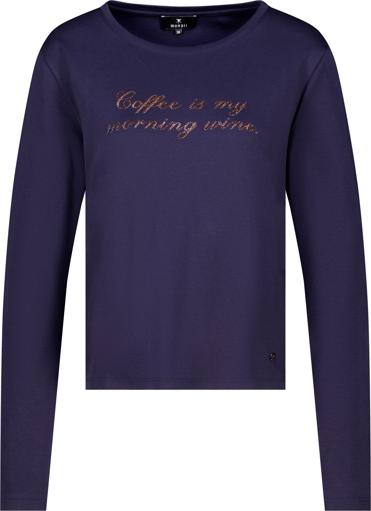 Langarmshirt mit Strassschriftzug