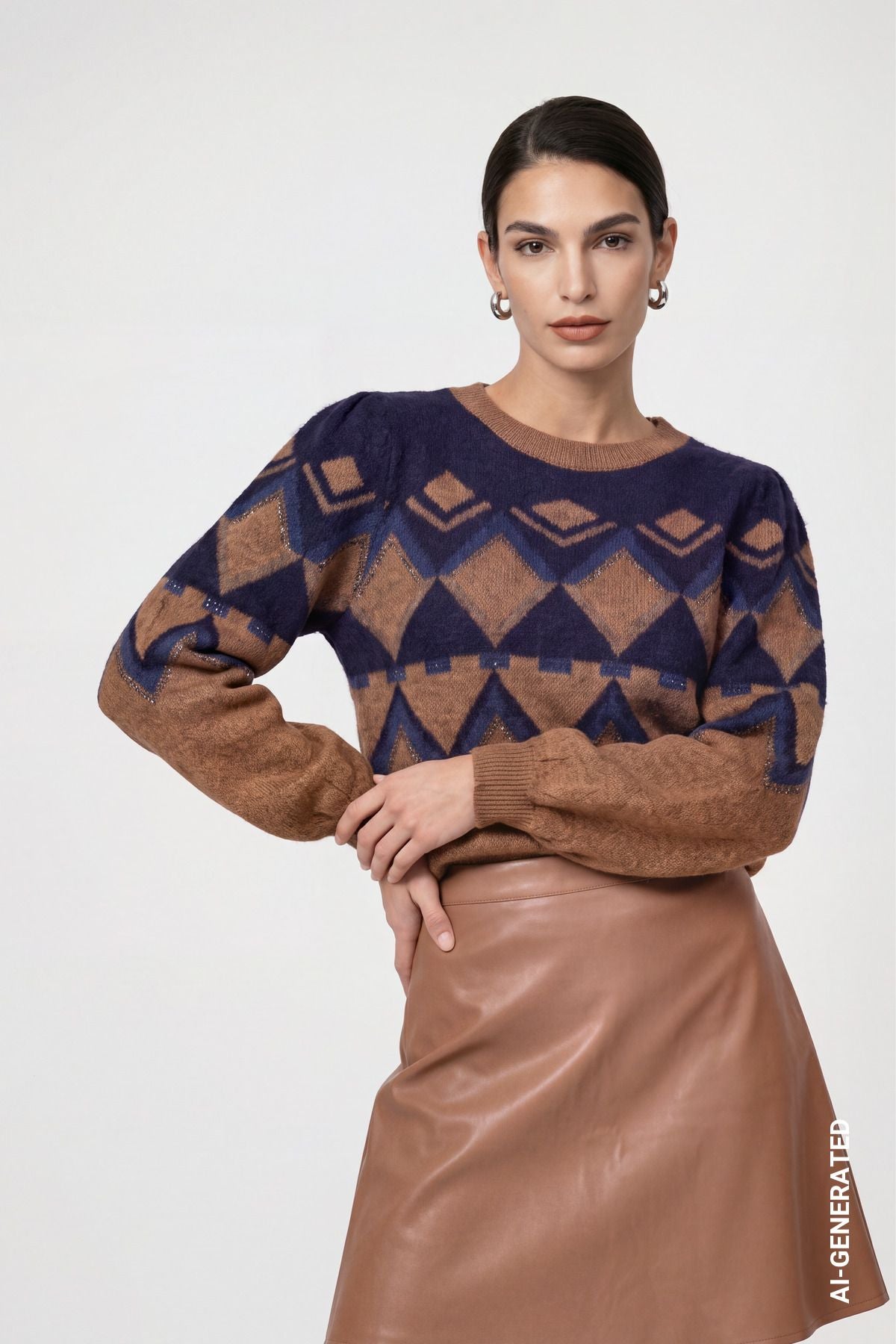 Strickpullover mit Jacquard Muster