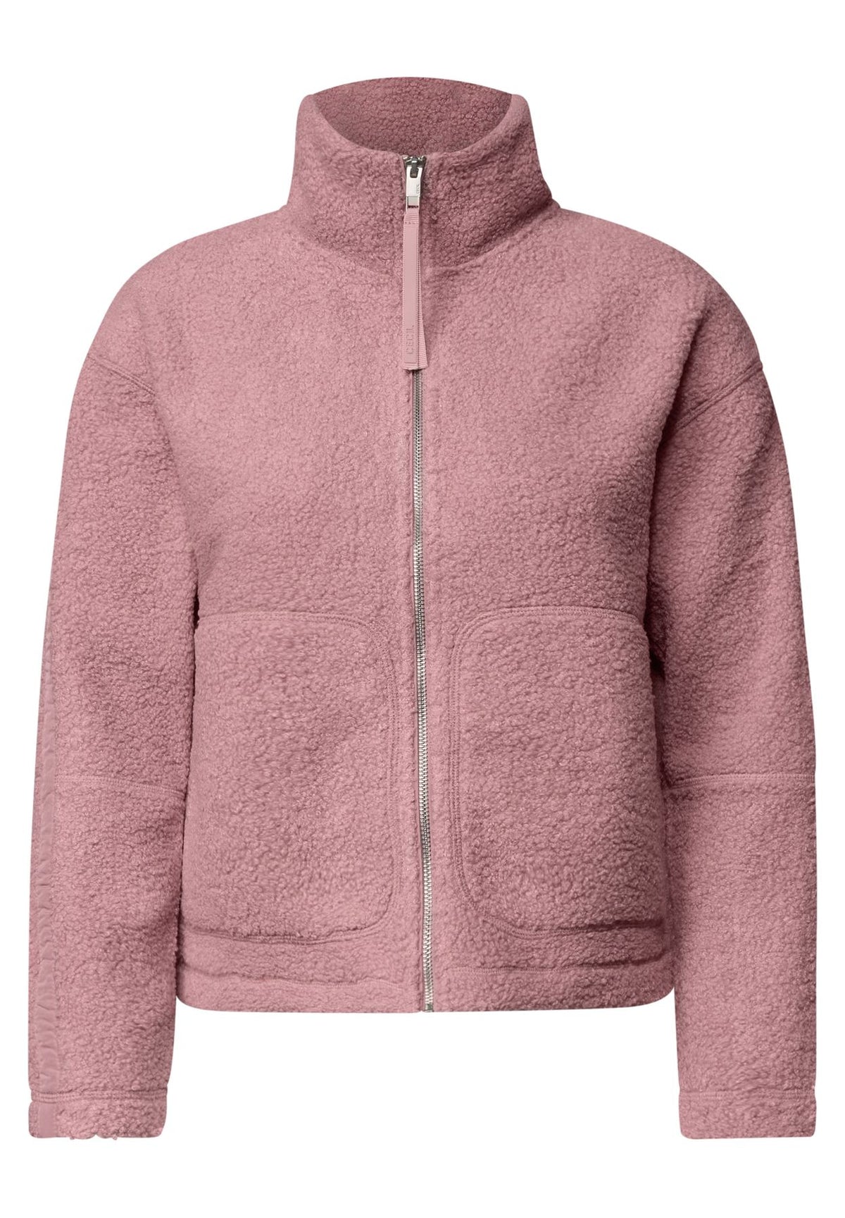 Teddyjacke mit Stehkragen und Zipper