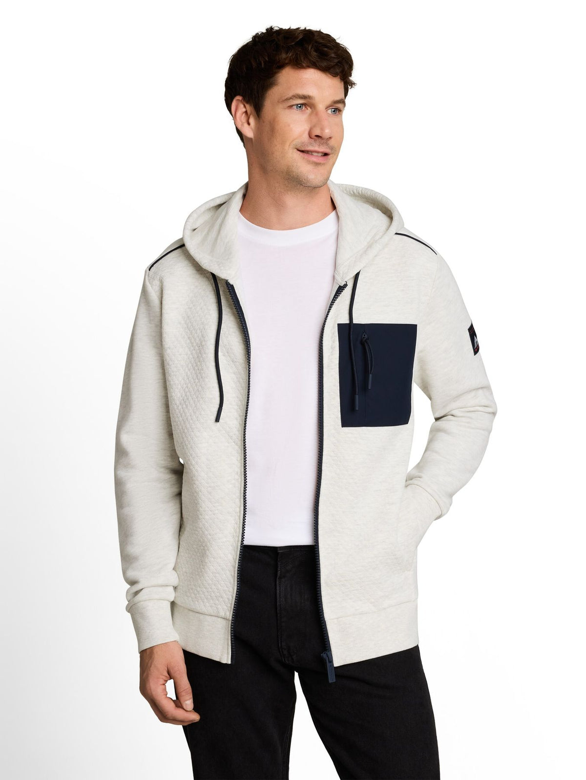 Hoodie Sweatjacke mit Brusttasche