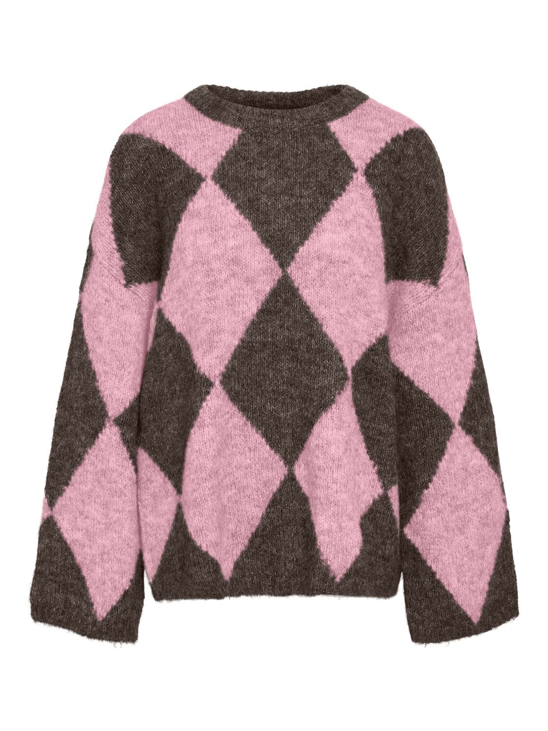 NMSUTTON L/S ARGYLE OVERSIZE KNIT