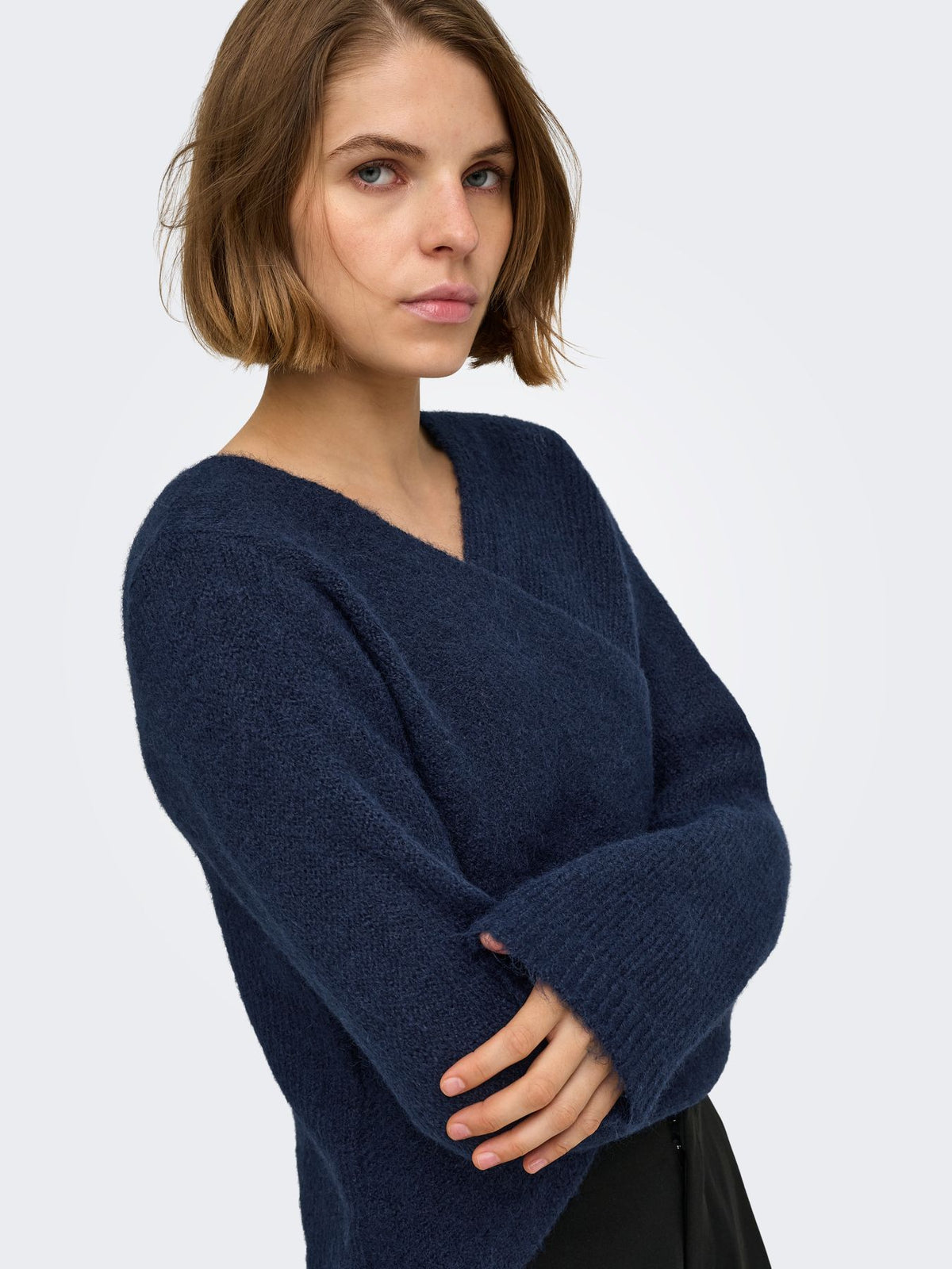 ONLMAGGIE LS CROSS V-NECK CC KNT