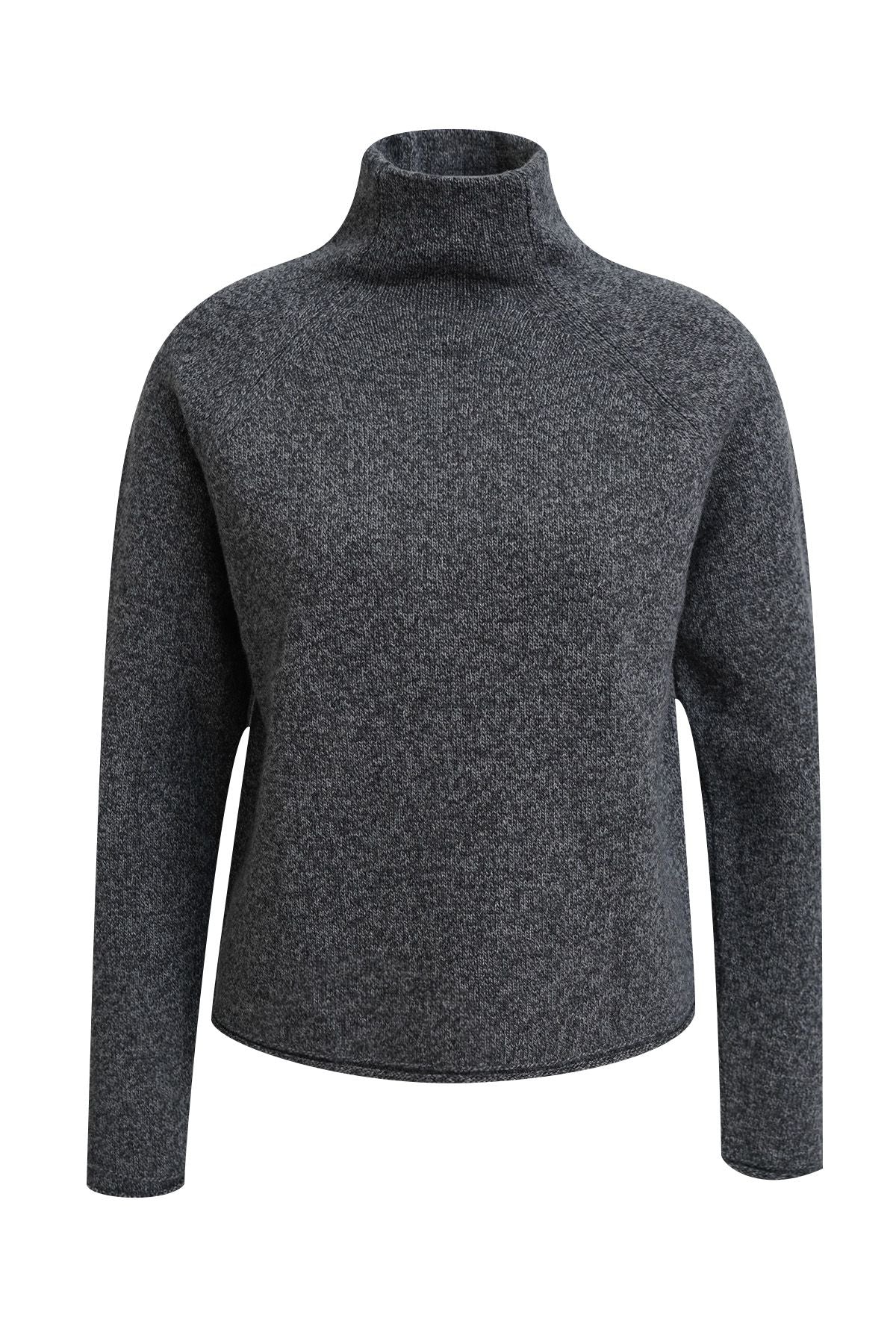Cropped High Collar Pullover