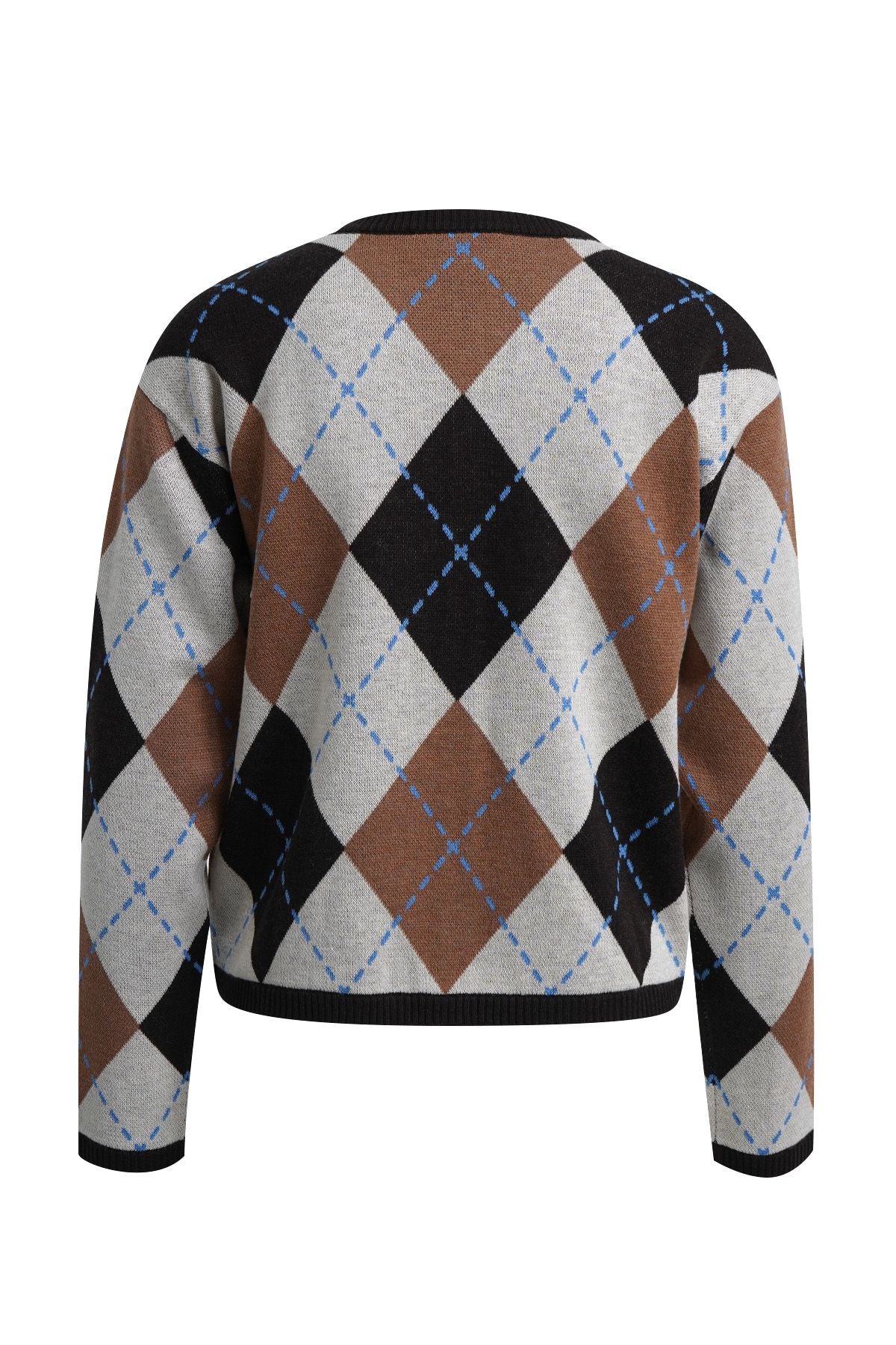 Argyle Button Cardigan