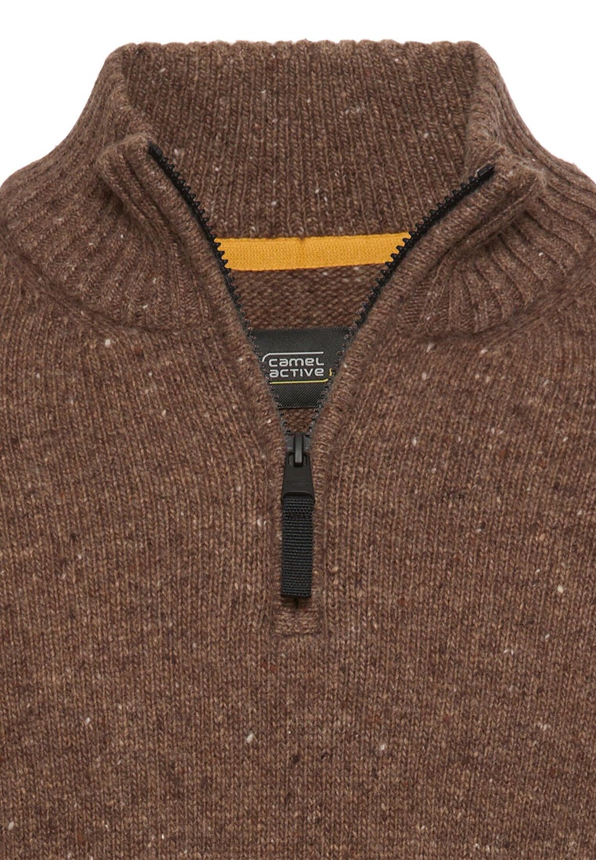 Strickpullover mit Stehkragen