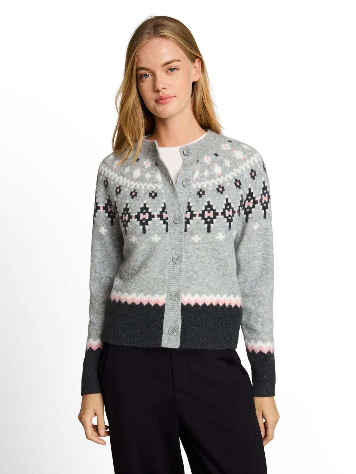 Norweger Cardigan mit Wollanteil