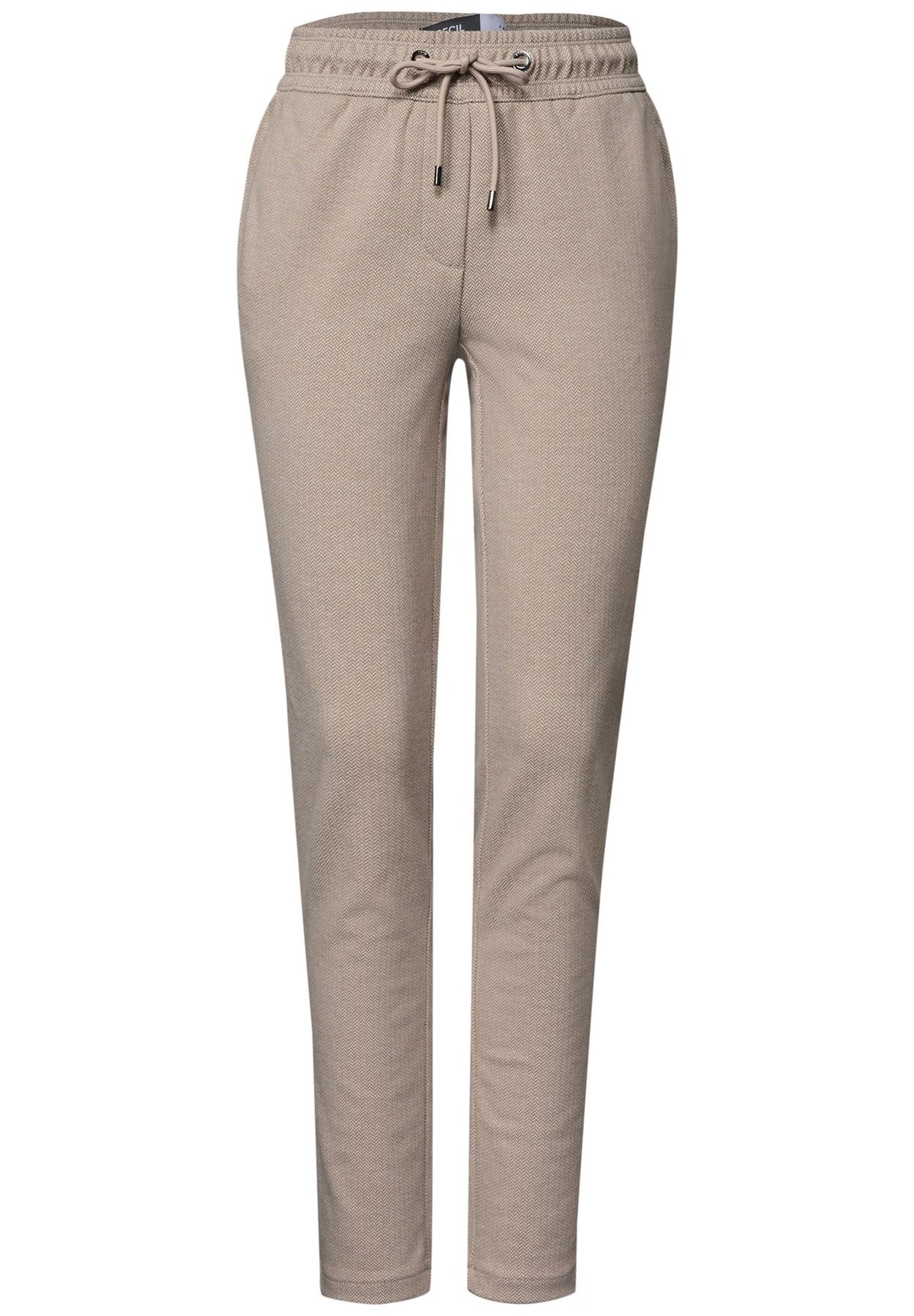 Mid Waist Slim Leg Hose im Casual Fit