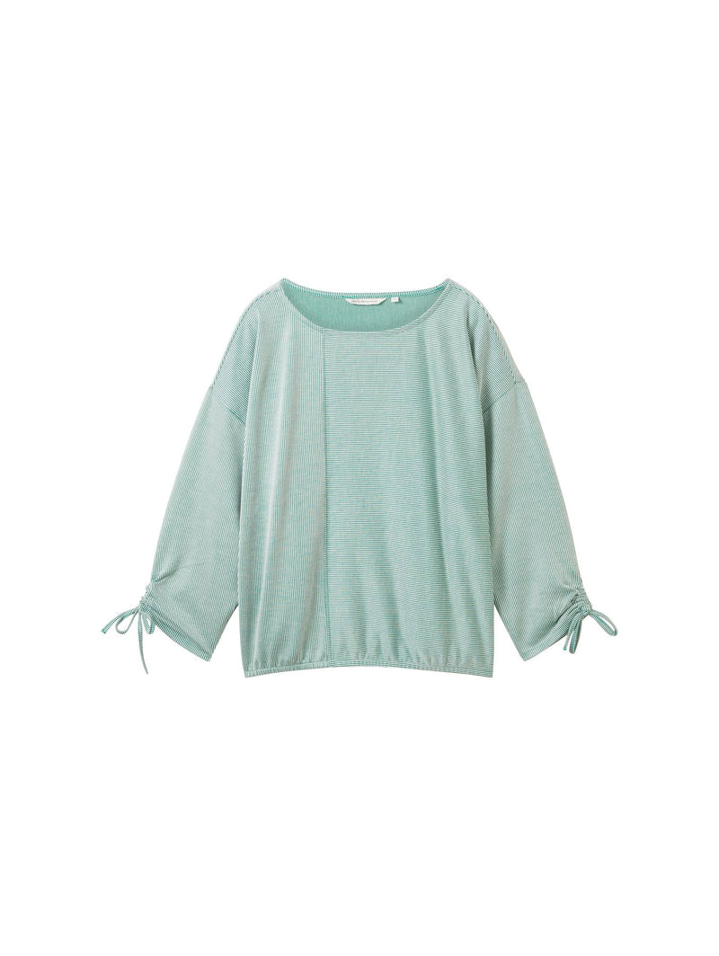 Loose Fit Langarmshirt mit Raffärmeln