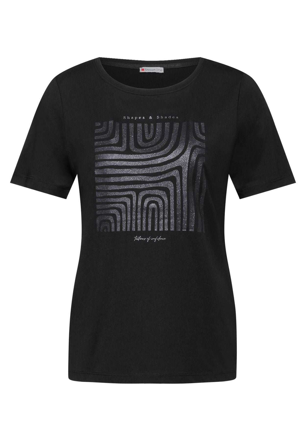 T-Shirt mit Glitter-Motiv