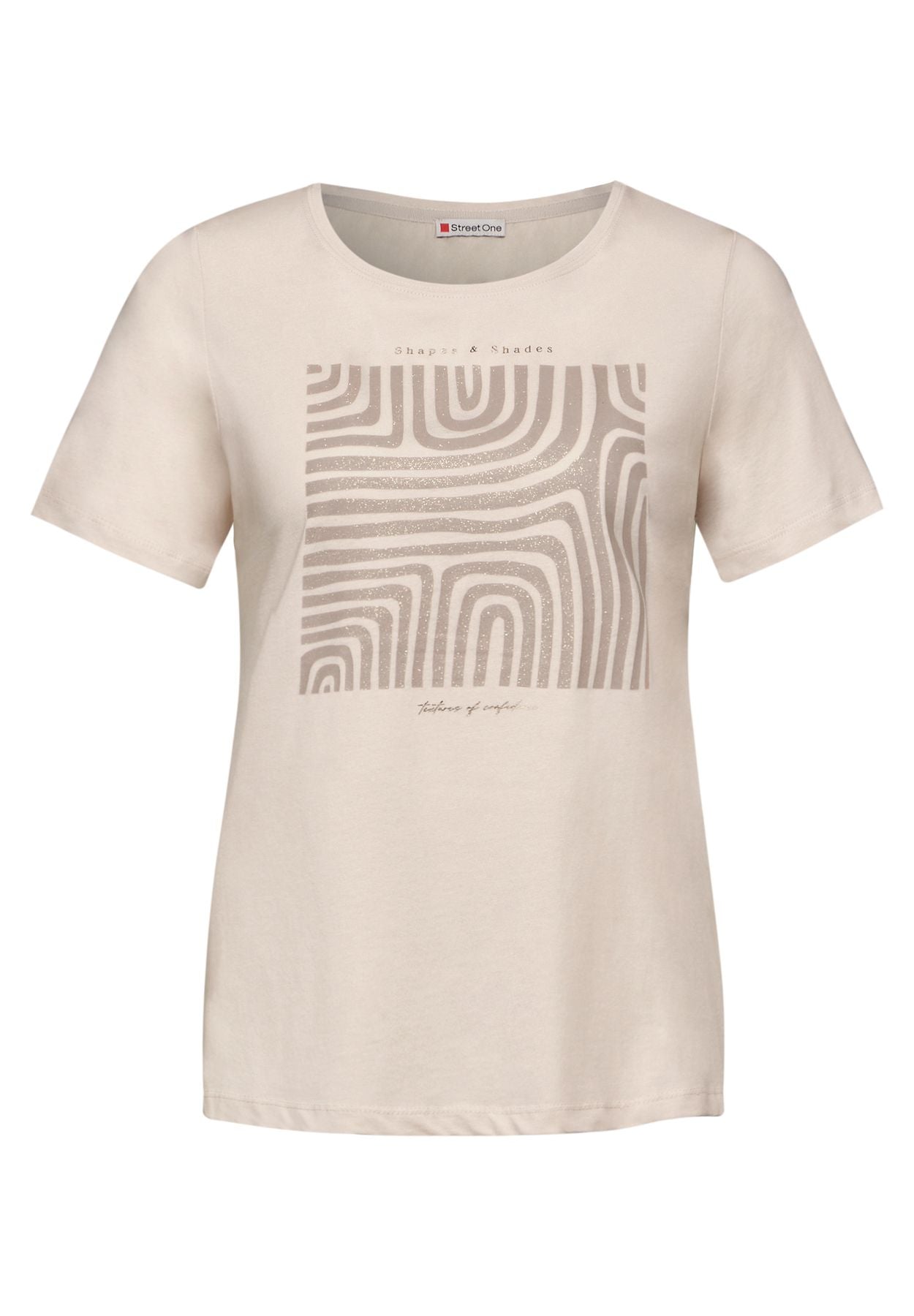 T-Shirt mit Glitter-Motiv