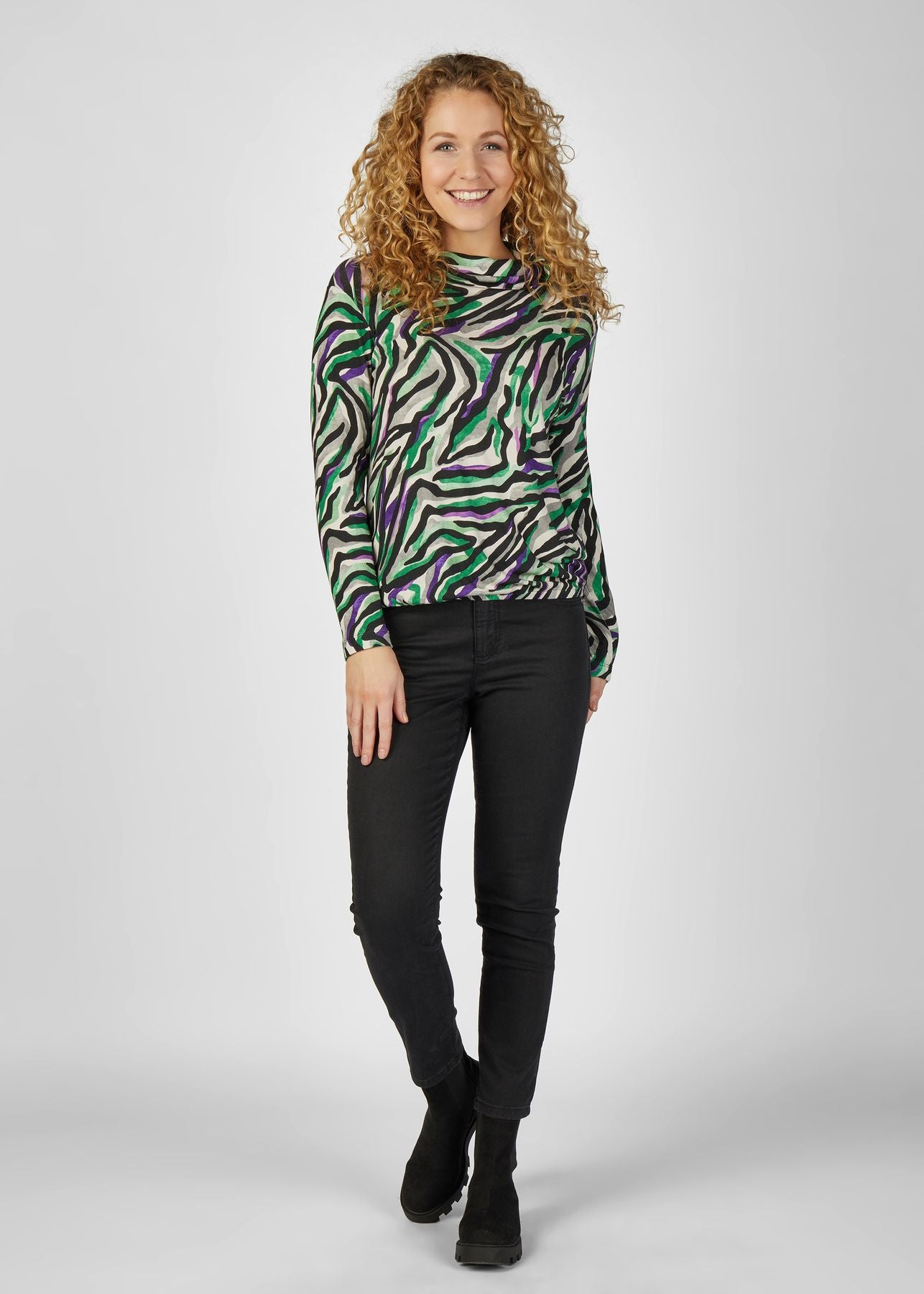 Langarmshirt mit Rollkragen