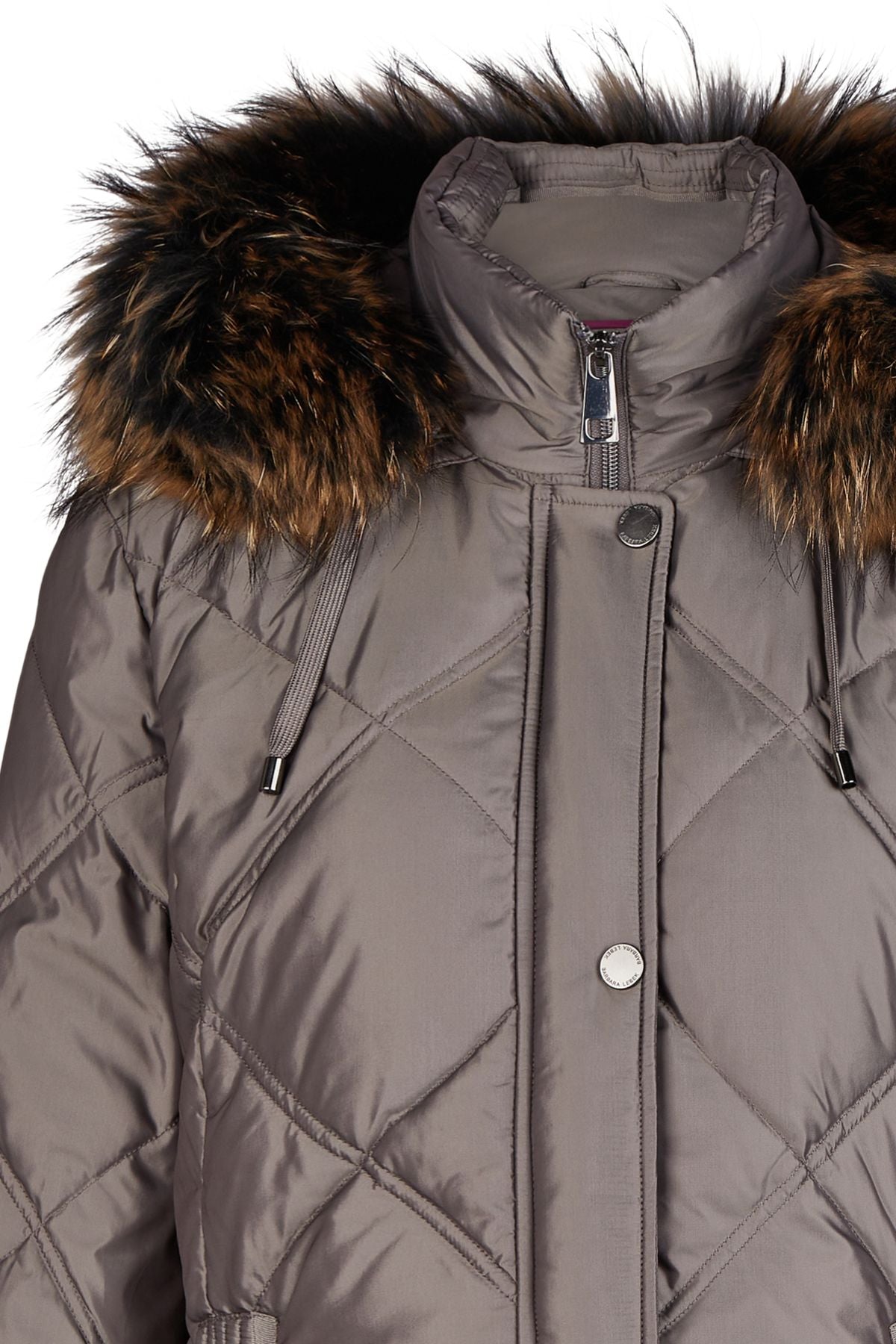 Daunenjacke mit Kapuze und Webpelz