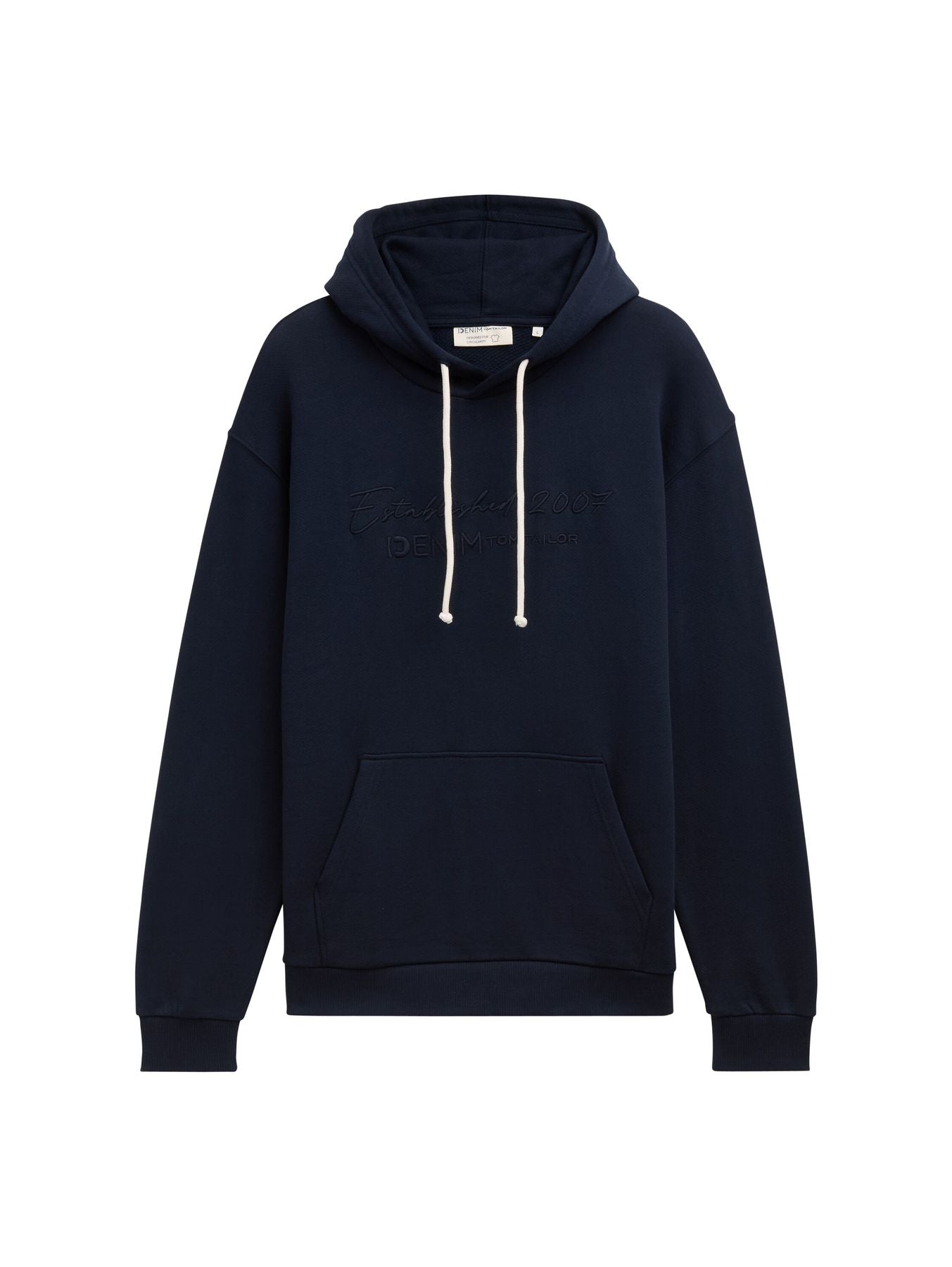 Hoodie Sweatshirt mit tonaler Logo-Stickerei