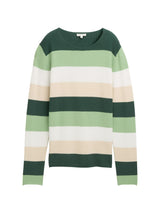 Knit structured striped