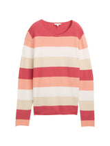 Knit structured striped