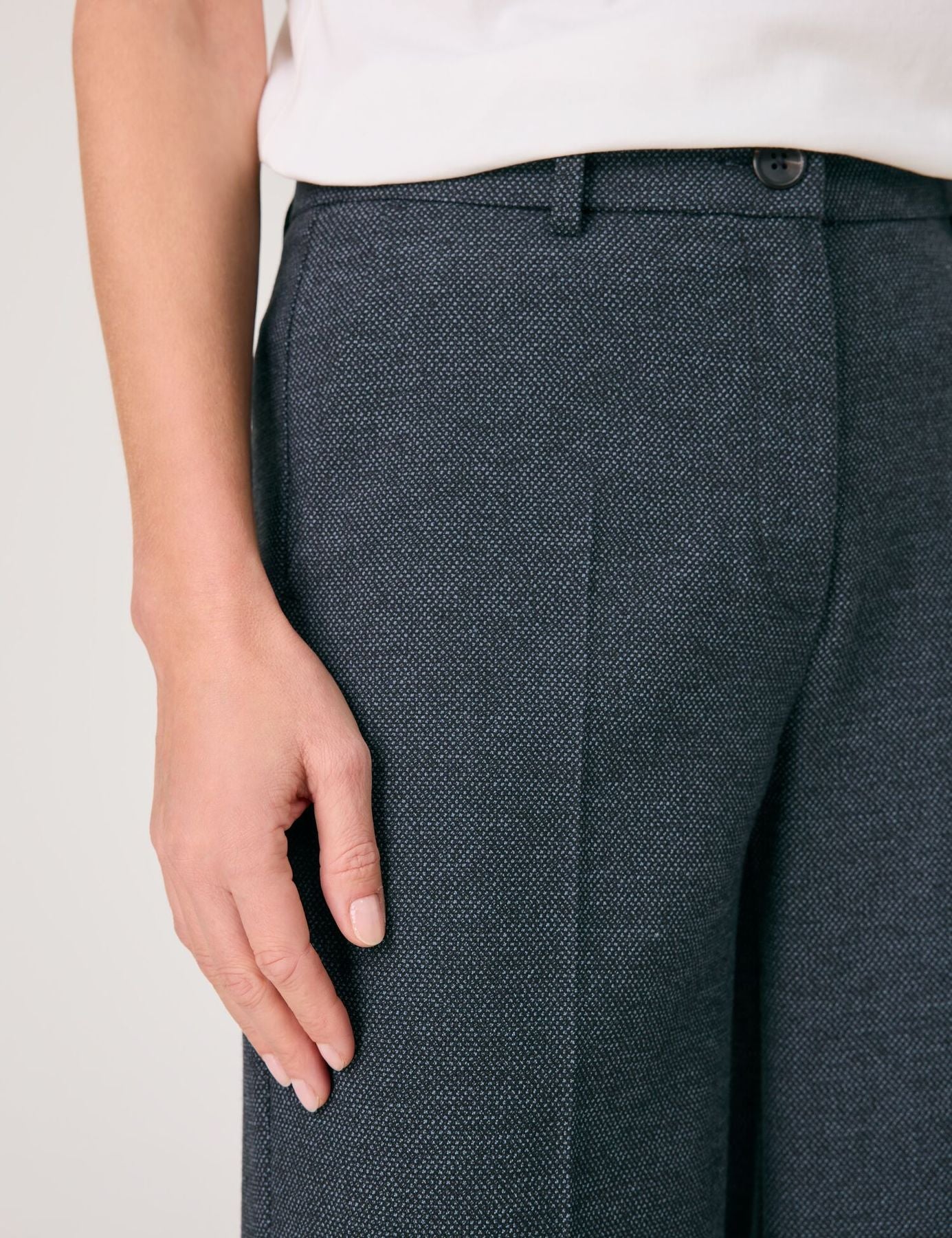 Weite Hose aus Tweed