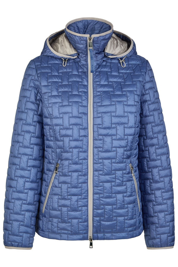 Sandwich-Steppjacke mit Kapuze