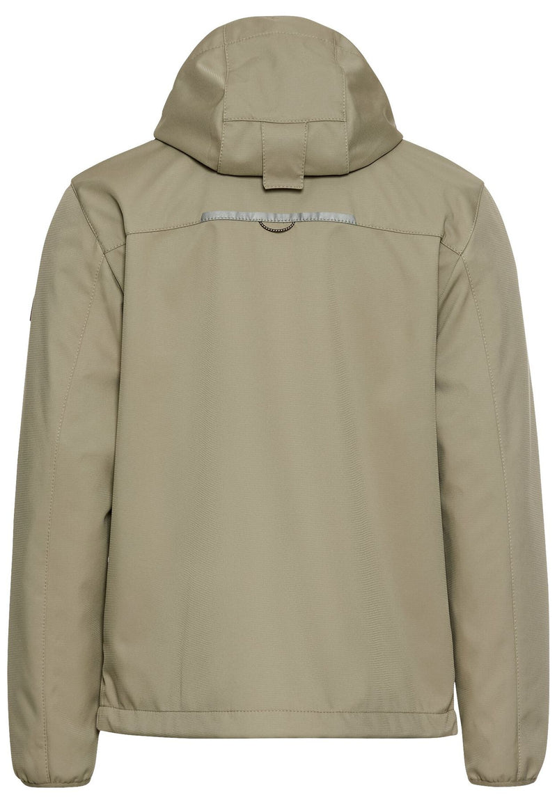 Softshelljacke mit abnehmbarer Kapuze und reflektierenden Details
