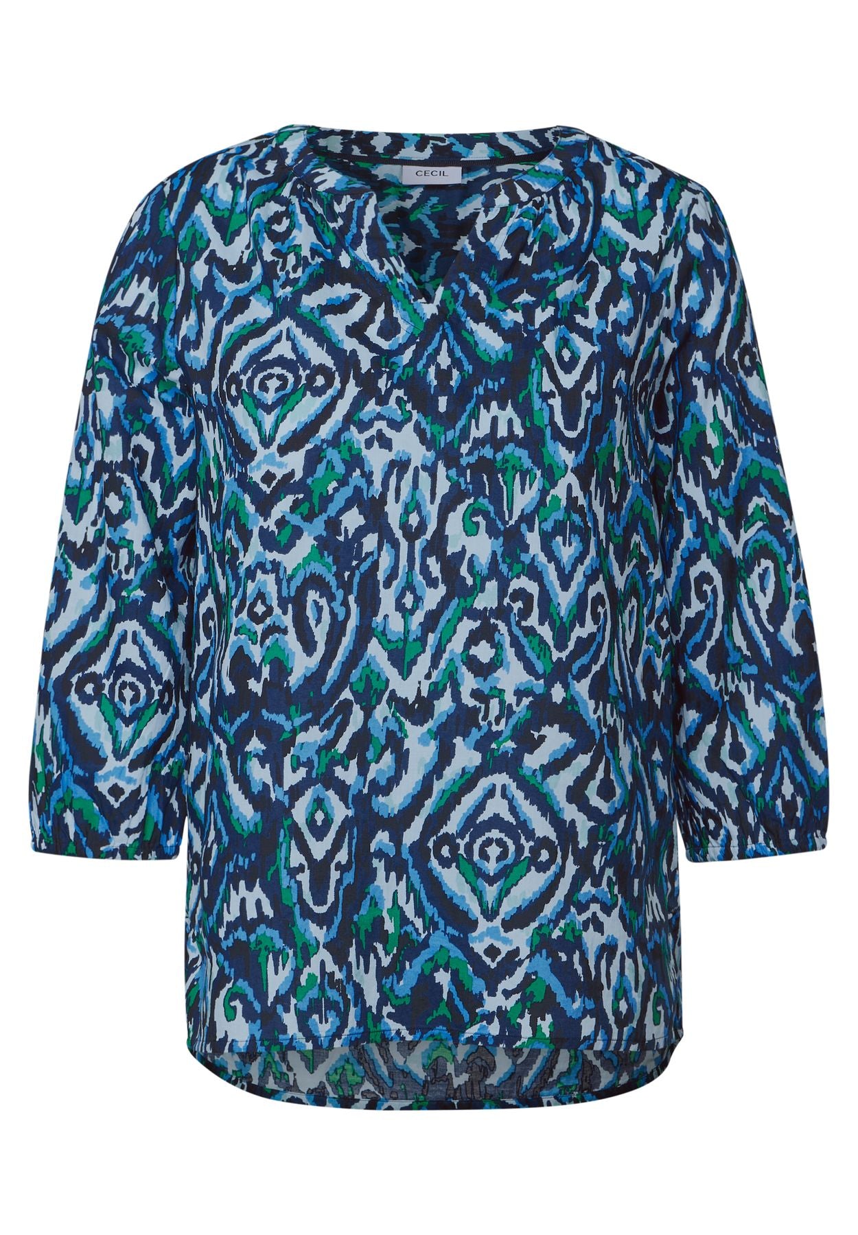 Bedruckte Baumwollbluse