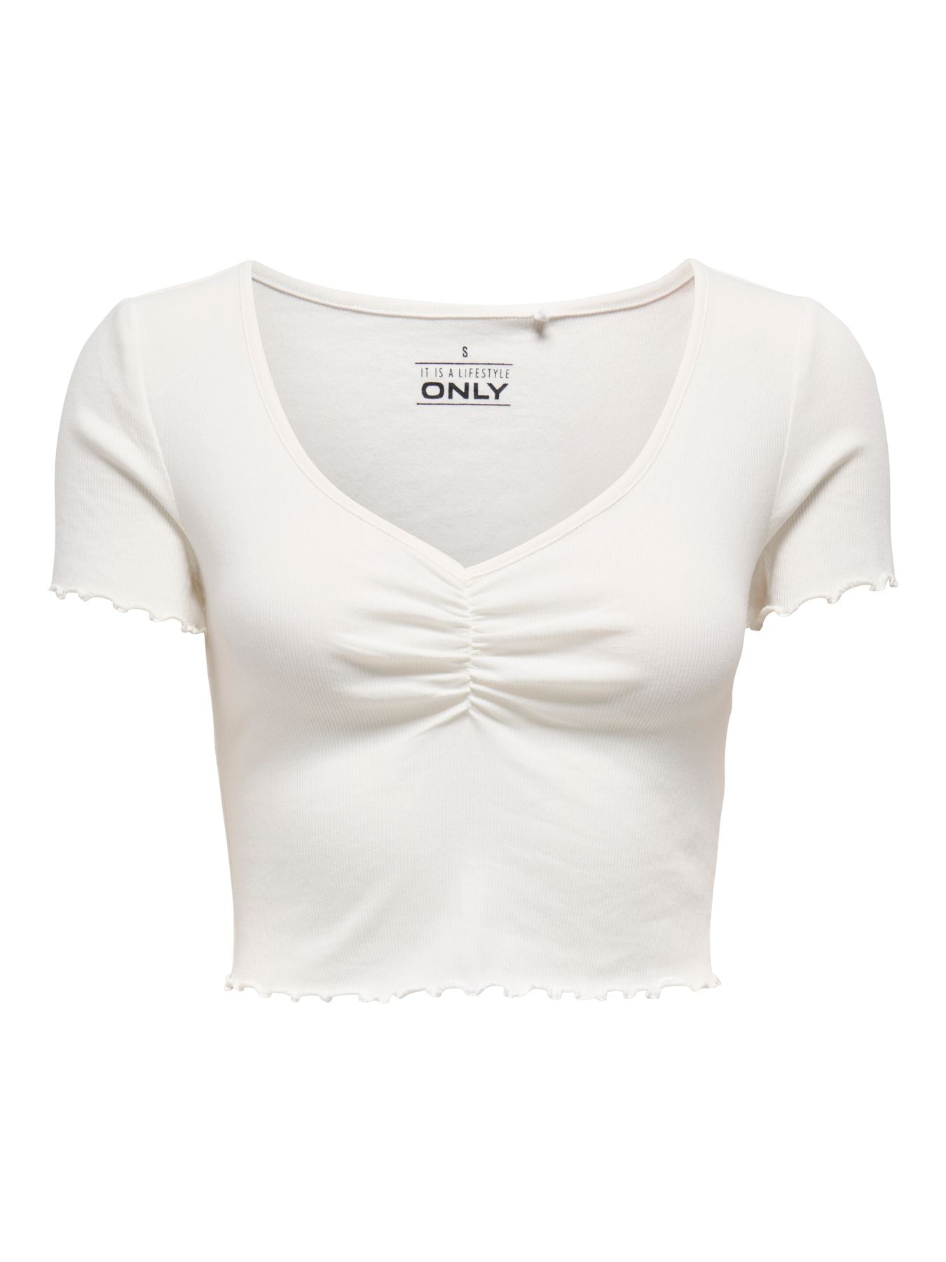 ONLBETTY LIFE S/S V-NECK TOP CC JRS