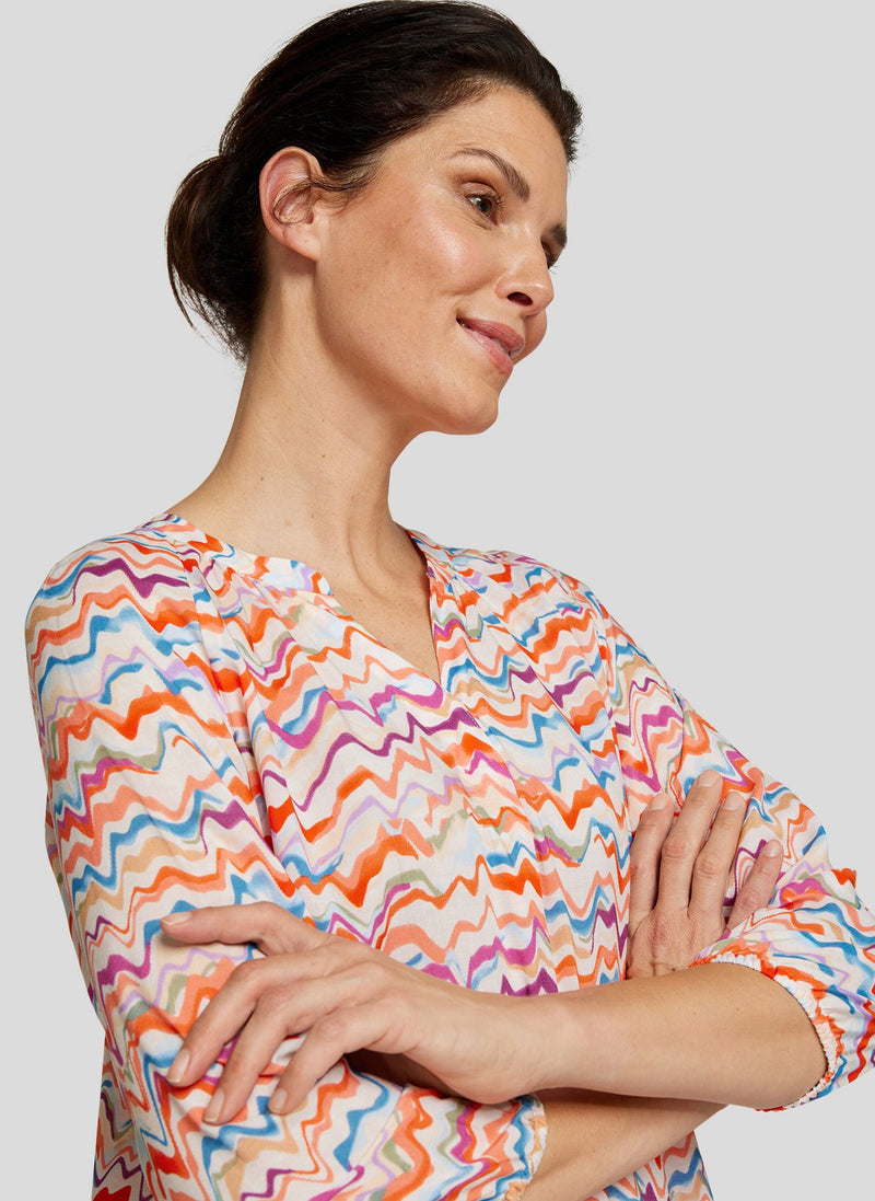 Bluse mit Allover-Print
