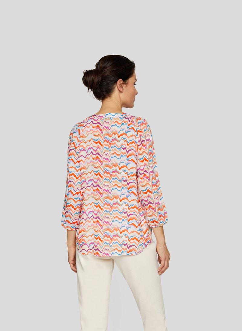 Bluse mit Allover-Print