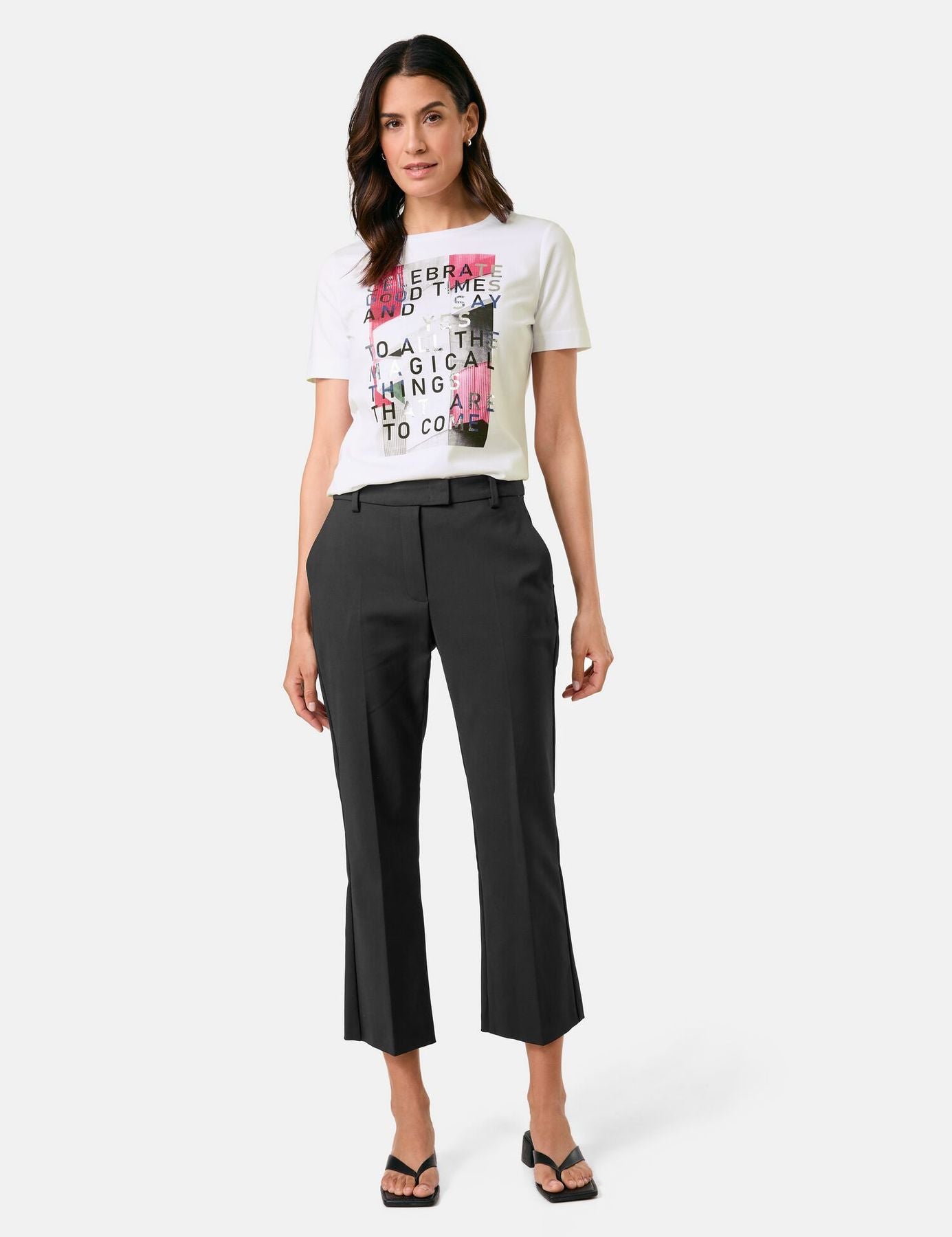 Schlichte 7/8 Hose mit Stretchkomfort