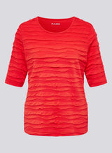 T-Shirt mit effektvoller Raffung