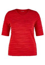 T-Shirt mit effektvoller Raffung