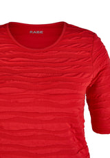 T-Shirt mit effektvoller Raffung