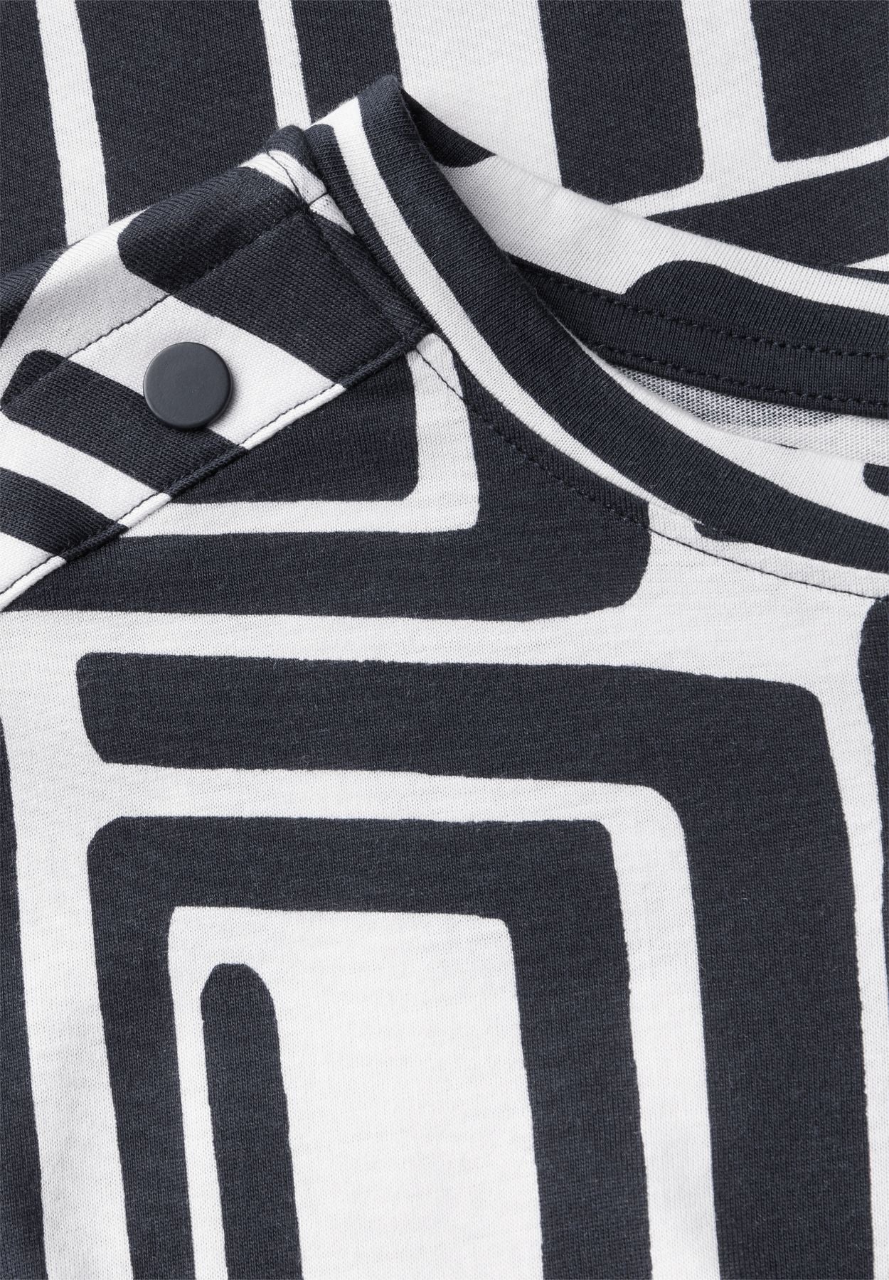Print-Shirt mit Knopfdetail