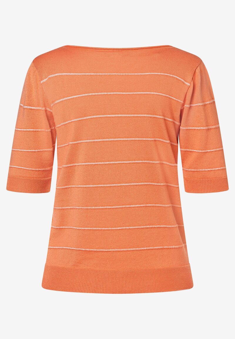 Pullover  fein gestreift  smooth melon  Sommer-Kollektion