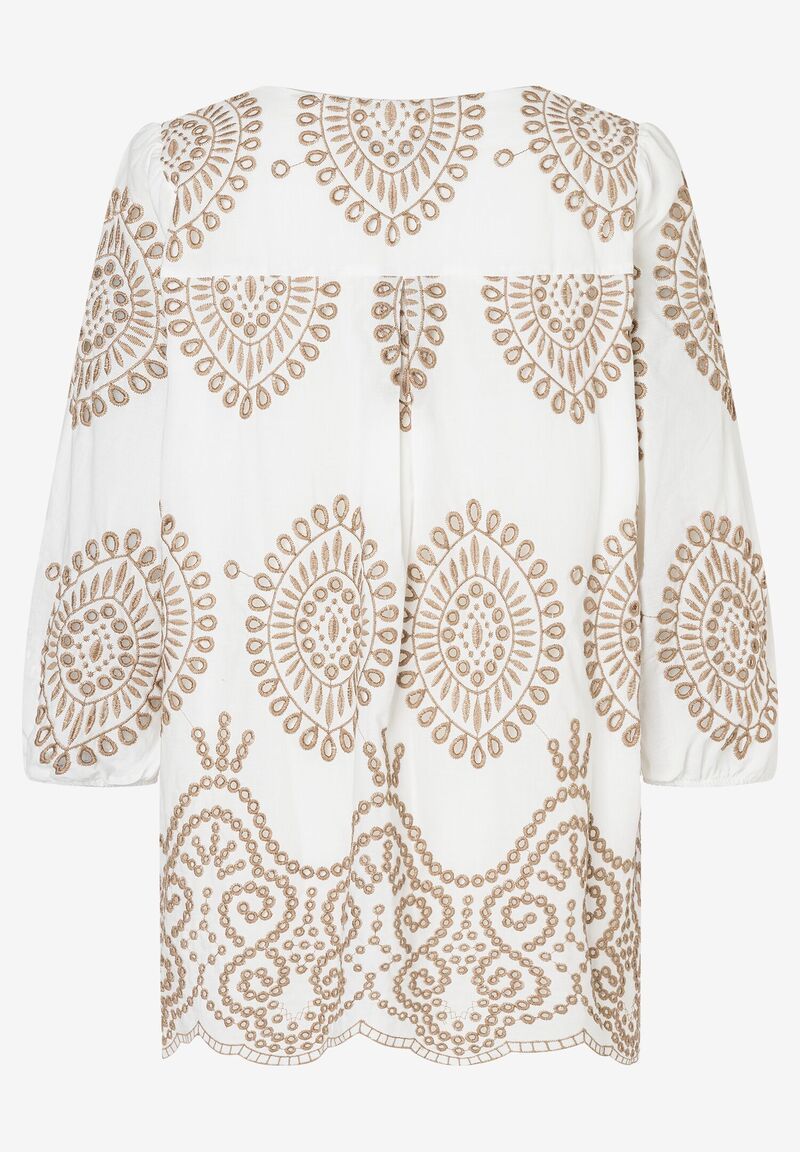 Spitzentunika  weiß/beige  Sommer-Kollektion